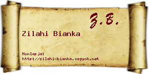 Zilahi Bianka névjegykártya